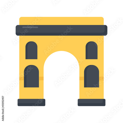Fort Gate vector flat icon for web isolated on white background EPS 10 file photo
