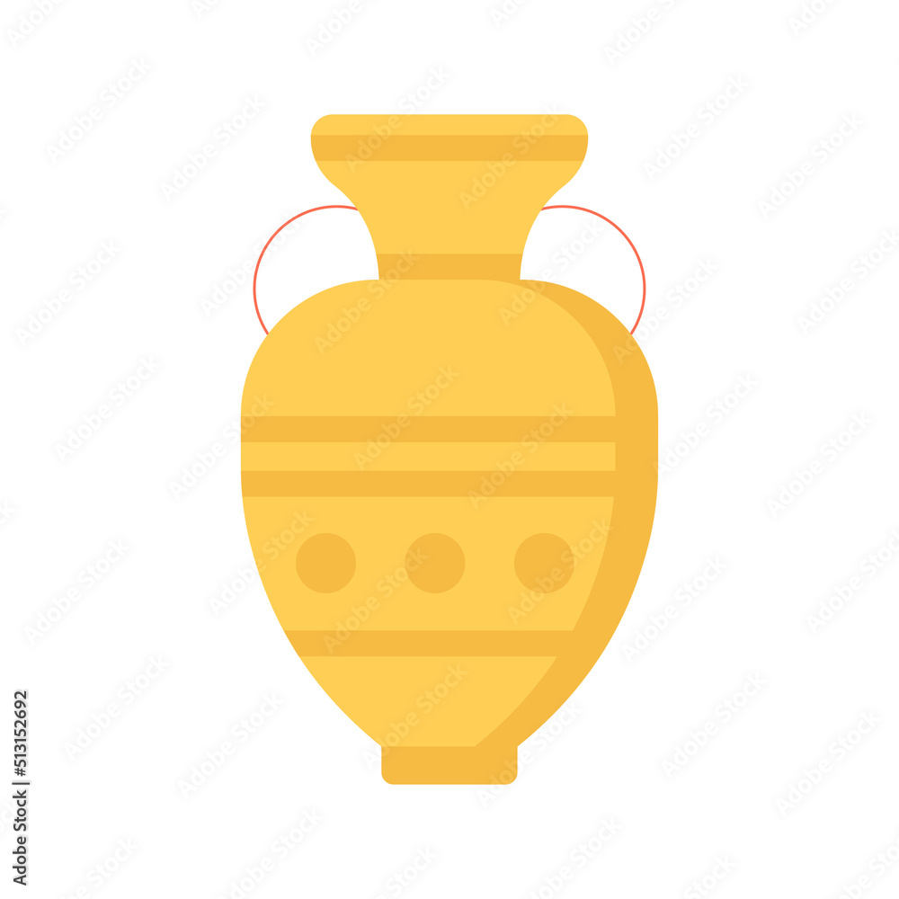 Urn vector flat icon for web isolated on white background EPS 10 file