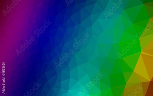 Dark Multicolor  Rainbow vector low poly texture.