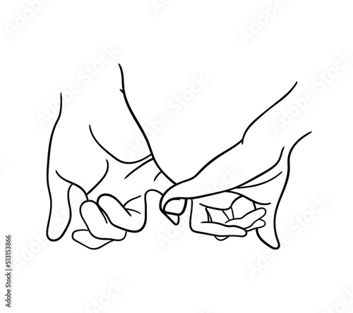 Pinky promise vector illustration