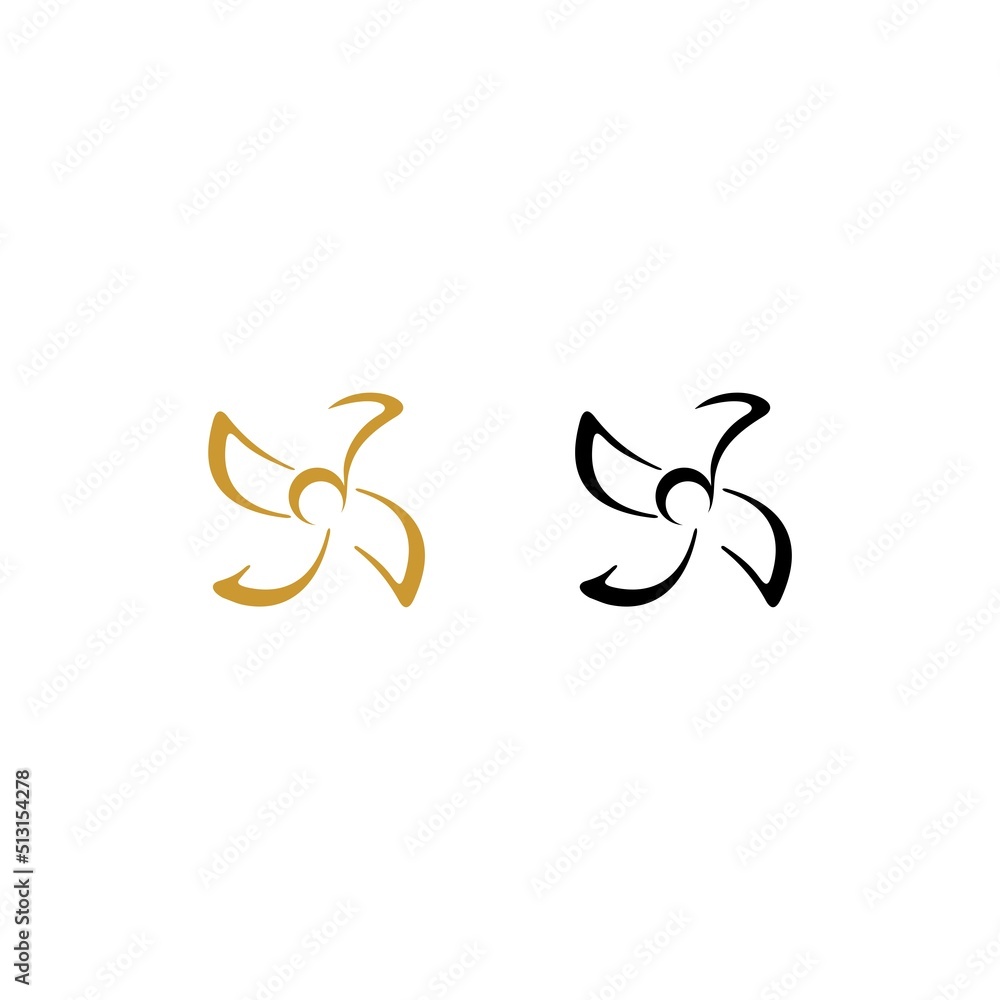 Obraz premium knife blender logo creative technology logo vector
