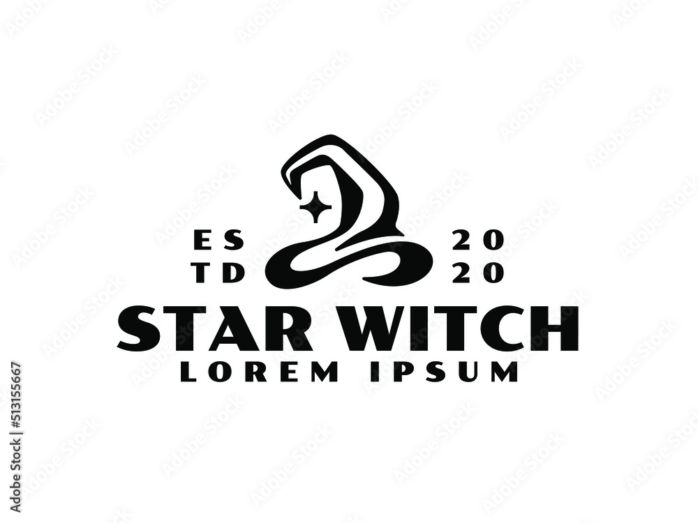 Witch hat logo. Wizard or witch hat premium vector Witch hat logo. Wizard or witch hat premium vector