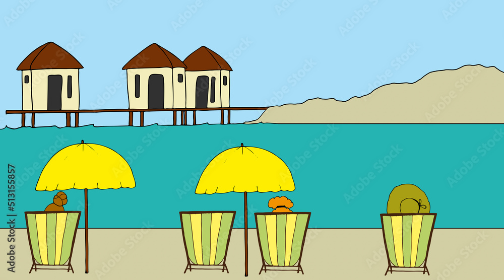 Obraz premium people at the beach