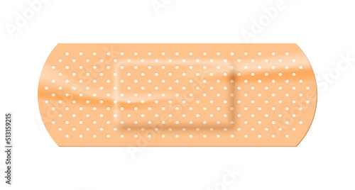 Beige adhesive antibacterial bandage, masking tape, 3d crumpled glue plastic patch