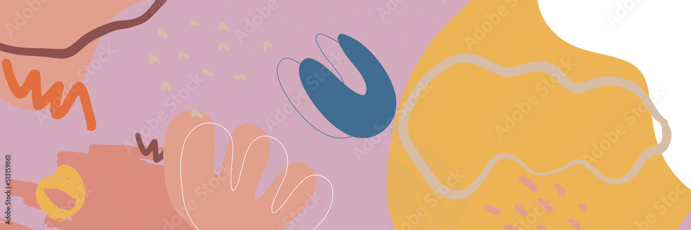 Vector of abstract creative banner in minimal trendy style with copy space for text Vector of abstract creative banner in minimal trendy style with copy space for text