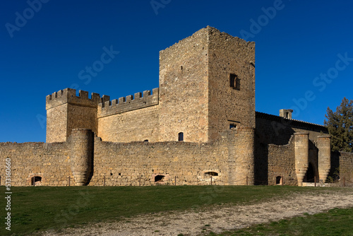 Castle of the medieval village in a sunny day. Segovia, Castilla y Leon, Spain