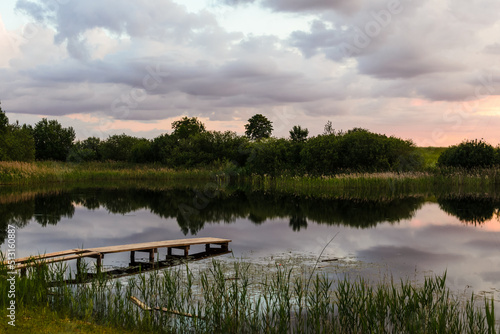 the lake near the Latvian village