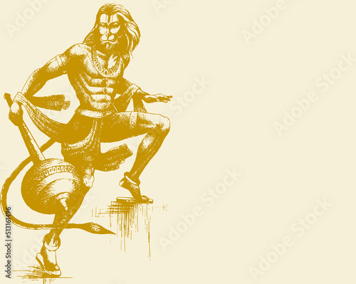 Vector of the Nataraja, a depiction of the Hindu god Shiva as the divine cosmic dancer in yellow