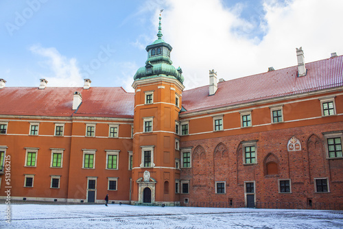 Courtyard of Royal Castle in the Old Town in Warsaw