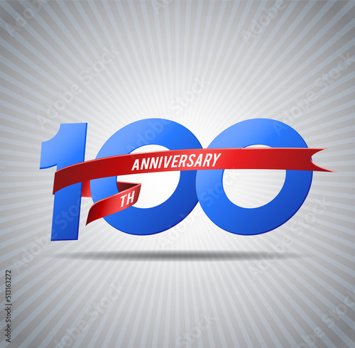 100 years of anniversary design template
