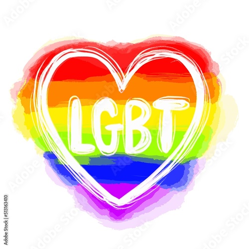 LGBT レインボーハート　ロゴ　アイコン