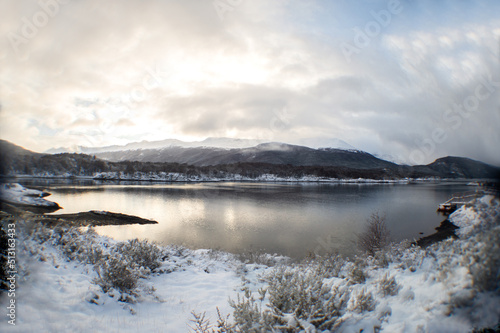 Lake and mountains