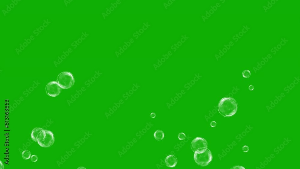 Flying soap bubbles motion graphics with green screen background Flying soap bubbles motion graphics with green screen background