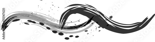 躍動ある筆・水彩ブラシイラスト