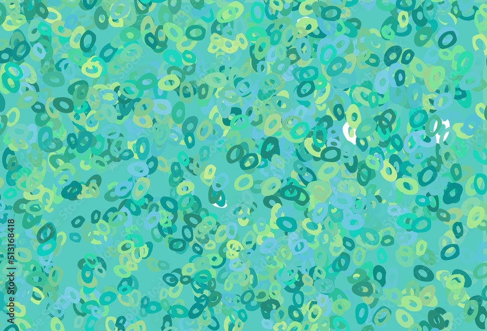 Light Green, Yellow vector cover with spots. Light Green, Yellow vector cover with spots.