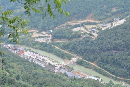 hills, view, landscape, road, aerial, travel, nature, green, river