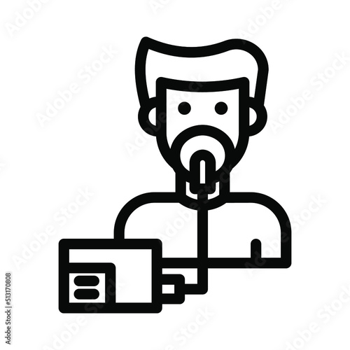 nebulizer line icon illustration vector graphic