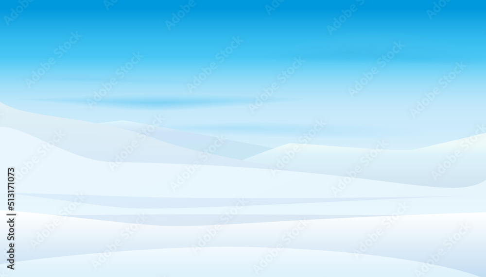 Vector illustration of winter mountain landscape background
