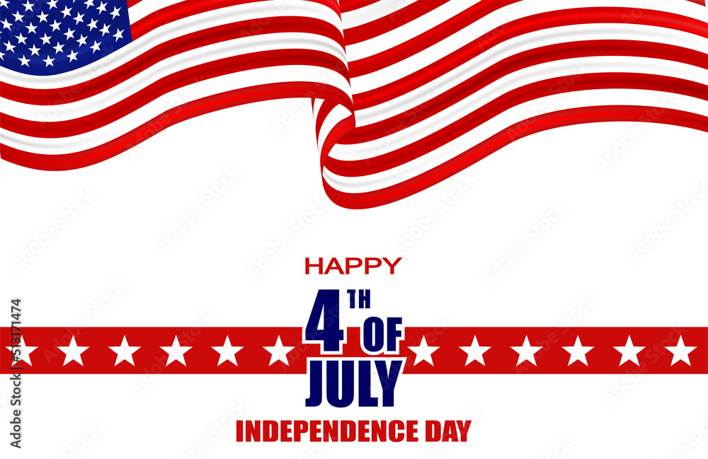 ็Happy 4th of July Independence day USA. Design with color tone american flag. vector. ็Happy 4th of July Independence day USA. Design with color tone american flag. vector.