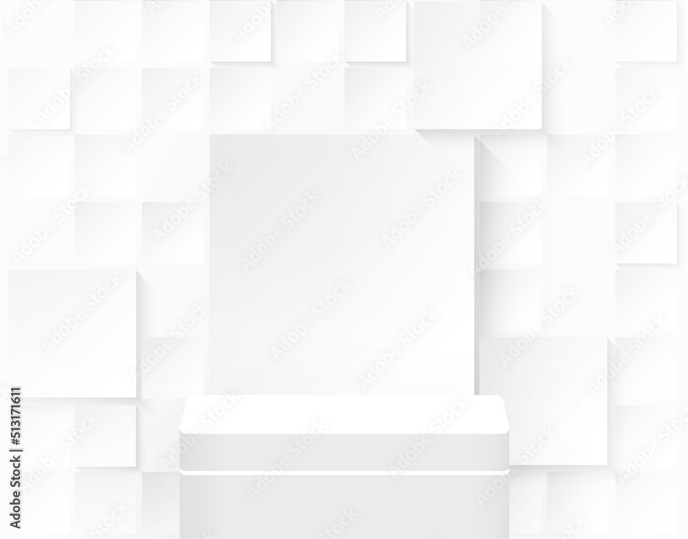 Theme product presentation podium display square shape white background. Vector. Theme product presentation podium display square shape white background. Vector.