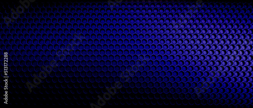 blue seamless 3D illustration background with dots and black gradient pattern.