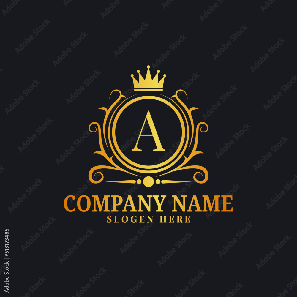 Fototapeta premium luxury letter template logo.logo for boutique,wedding,hotel,jewelry etc.premium vector design