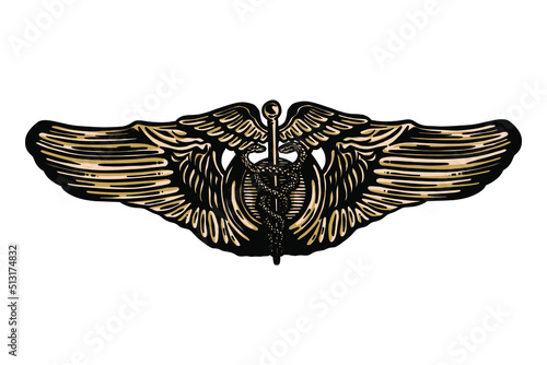  Medical badge - vector illustration