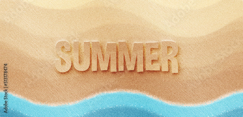 Shiny Sand Texture with Summer Text Abstract Background