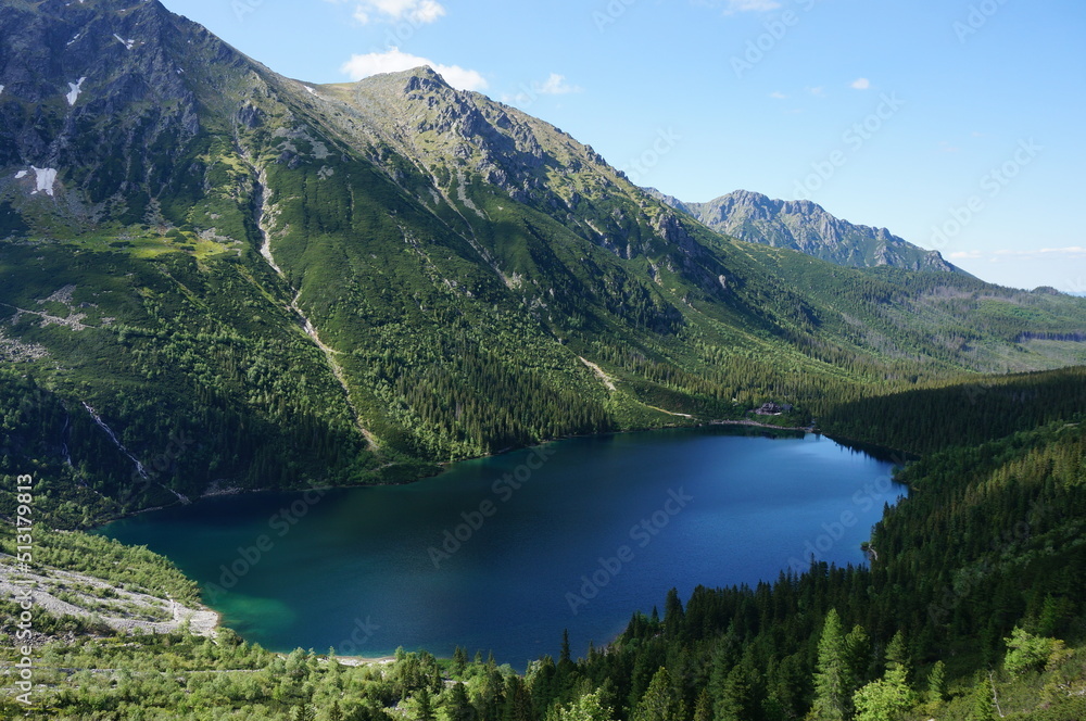 Morskie Oko (Eye of the Sea) is the largest lake in the Tatra Mountains. Tatra National Park, Poland.