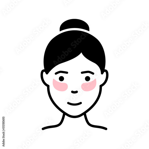 Girl Use Gel Patch Silhouette Icon. Patches Under Eye Black Pictogram. Face Anti Aging Procedure Icon. Cosmetic Collagen Eye Patches Against Facial Wrinkles. Isolated Vector Illustration