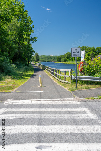 Wallpaper Mural Bike Path along a canal in Turners Falls Mass. on a bright sunny day Torontodigital.ca
