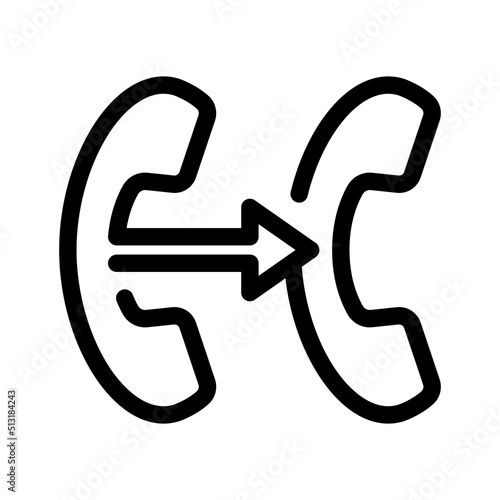 Call transfer line icon vector. Phone Icon Symbol.