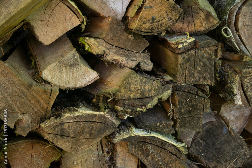 Stacks of Firewood. Preparation of firewood for the winter. Pile of Firewood.Firewood background Stacks of Firewood. Preparation of firewood for the winter. Pile of Firewood.Firewood background