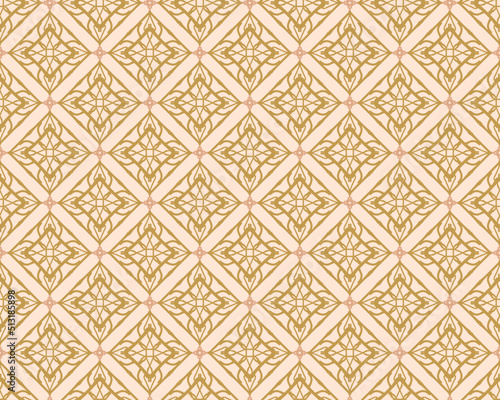 Geometric Seamless Pattern with Tribal Shape. Designed in Ikat, Boho, Aztec, Folk, Motif, Thai, Luxury Arabic Style. Ideal for Fabric Garment, Ceramics, Wallpaper. Vector Illustration