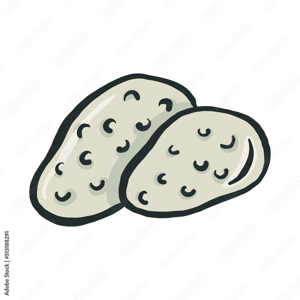 Potatoes icon in a flat design on a white background Potatoes icon in a flat design on a white background