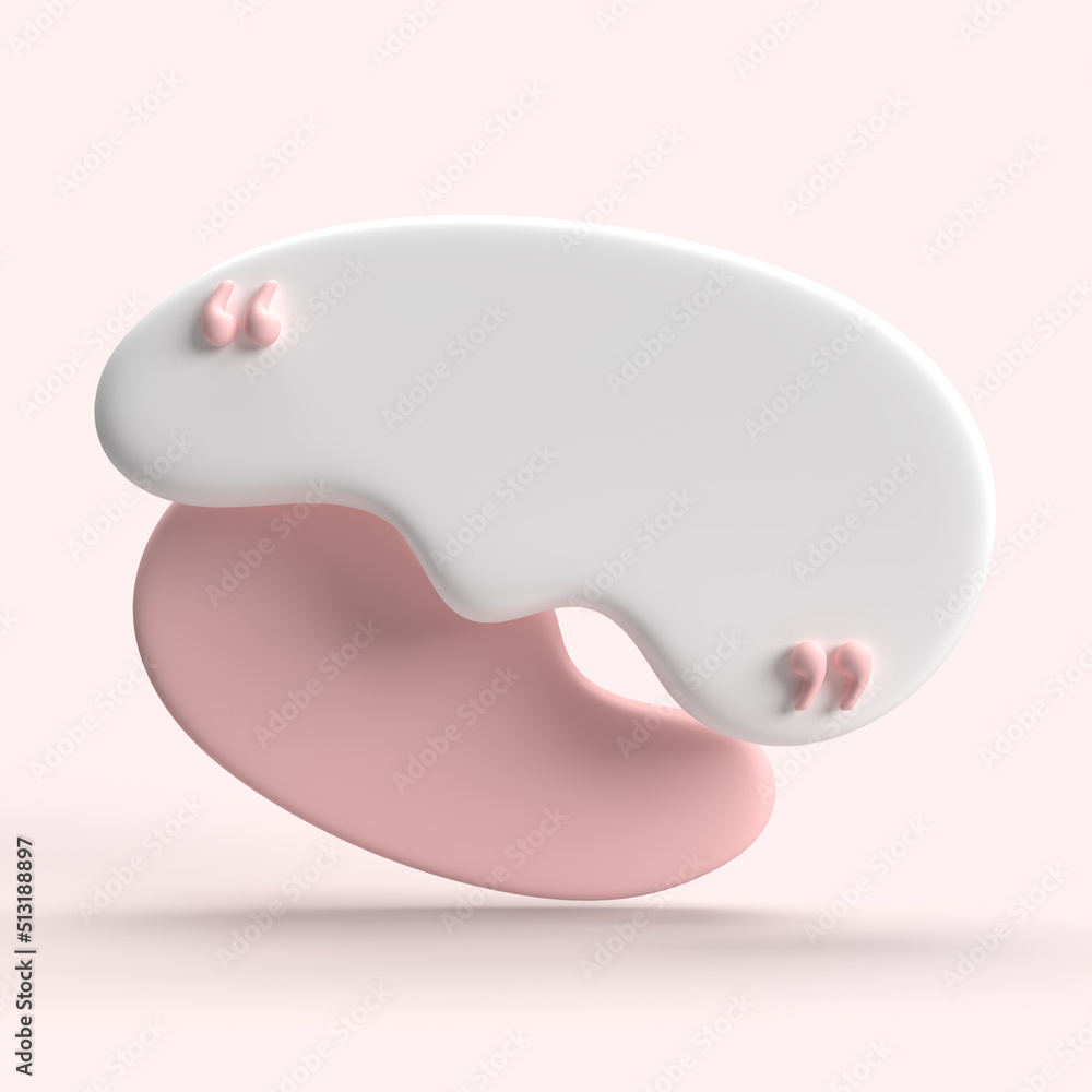 3D Chat Bubbles Minimal Concept of Social Media quote 3D Illustrations 3D Chat Bubbles Minimal Concept of Social Media quote 3D Illustrations