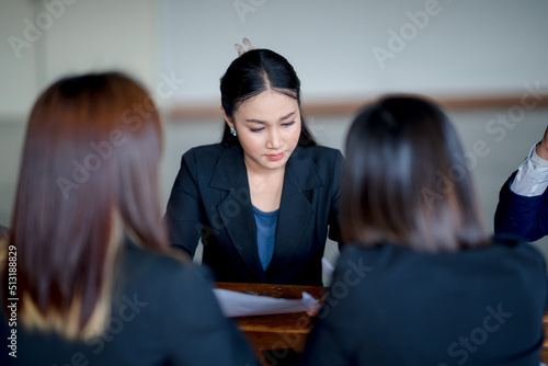 Businessman having a meeting with executives