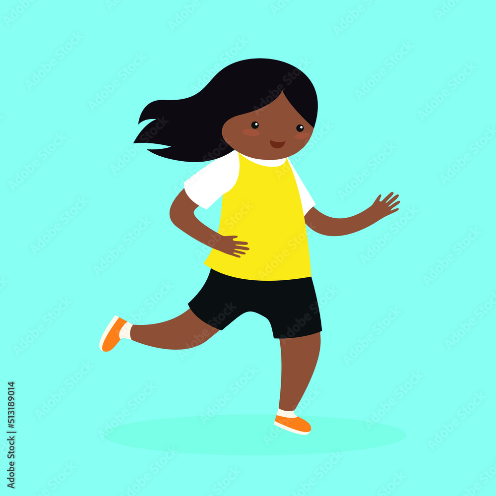Girl goes in for sports, runs Girl goes in for sports, runs