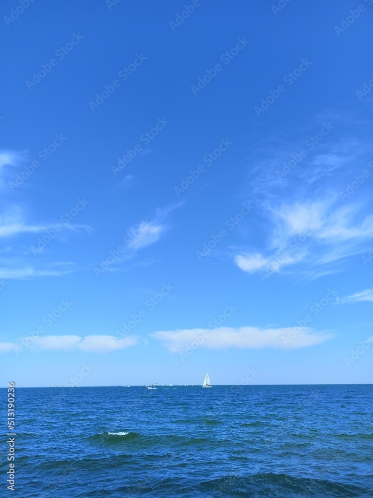 sailing boat on the sea sailing boat on the sea