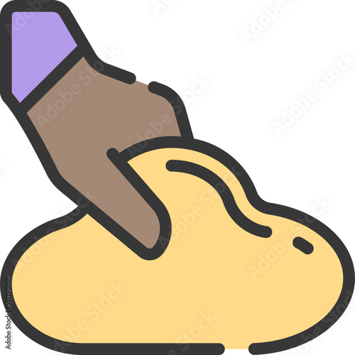 Kneading Dough Icon