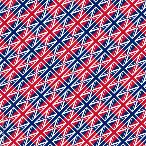 seamless geometric pattern. uk flag template. vector illustration