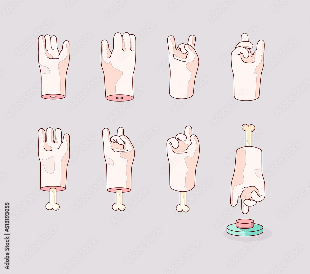 vector set of cartoon character hands
vector set of cartoon character hands
