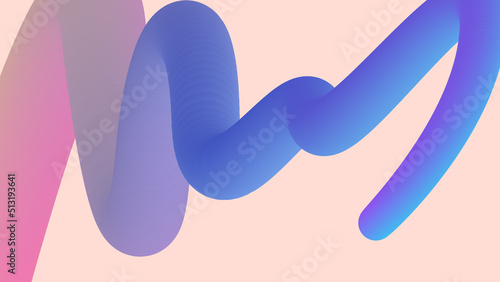 Abstract fluid 3d tubes, futuristic design for banner, poster, cover, advertising, flyer, presentation, colorful abstract liquid 3d shaped