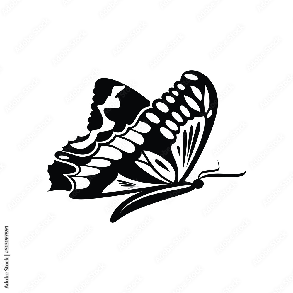 black and white butterfly, Flying butterfly logo vector with a background black and white butterfly, Flying butterfly logo vector with a background
