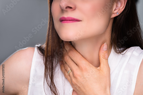 Woman Having Sore Throat