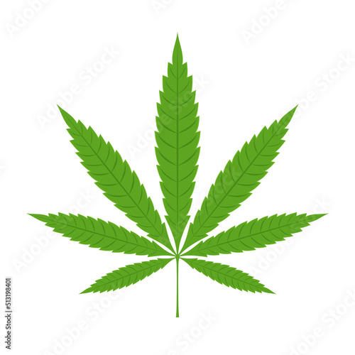 Cannabis leaf. Mariuhana leaf symbol  marijuana or hemp icon  cannabis medical sign  weed drug vector illustration.