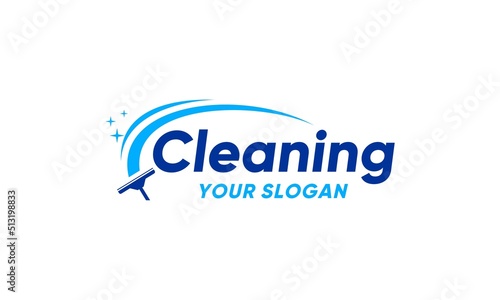 abstract business logo cleaning service.