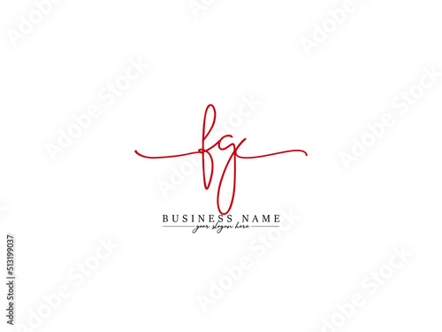 Initials FG Signature Logo, Signature Fg gf Logo Icon Vector Red Color Letter Design For Any Type Of Business