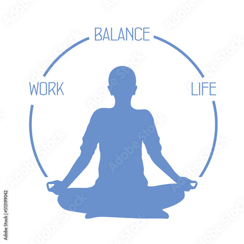 meditating person work life balance circle healthy lifestyle