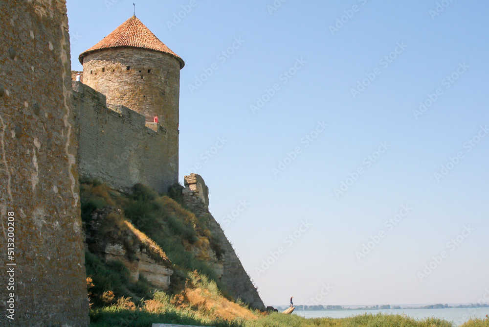 Tower of the citadel in the Akkerman fortress. Bilhorod-Dnistrovskyi, Odessa region, Ukraine
